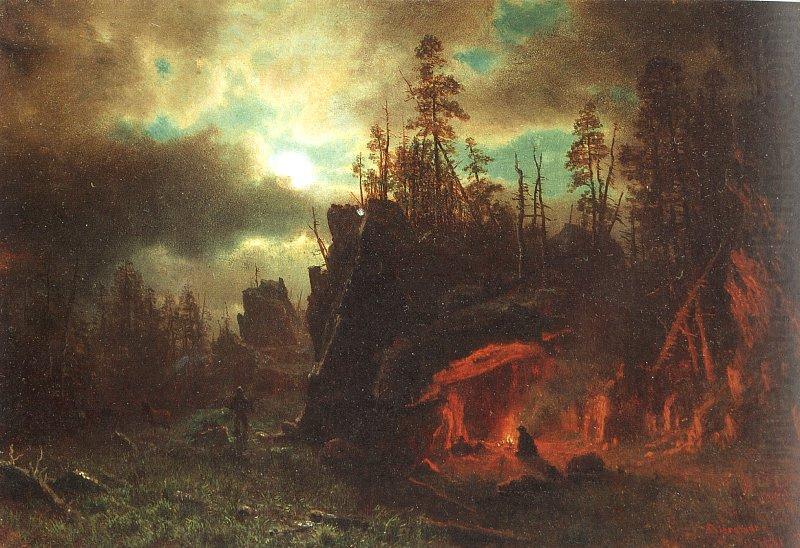 Bierstadt, Albert The Trappers' Camp china oil painting image